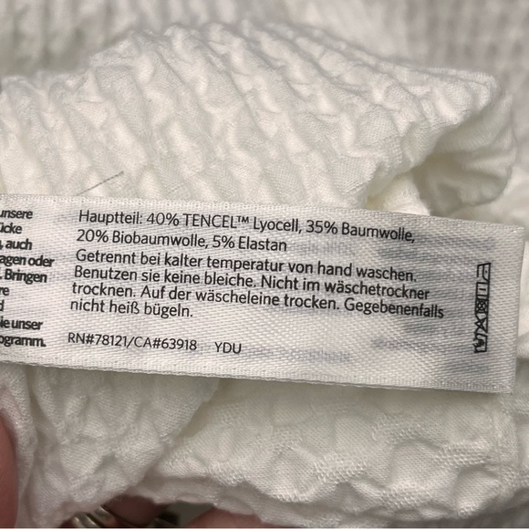 Eileen Fisher Womens Ivory 3/4 Sleeve Jewel Neck Top - Picture 6 of 8